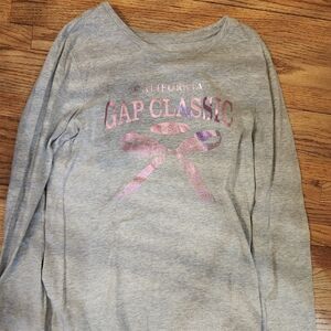 GAP Kids Heather Gray Long Sleeve Tee XXL